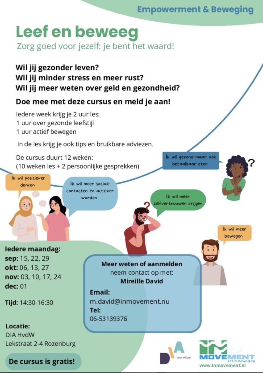 Leef en beweeg cursus Blankenburg